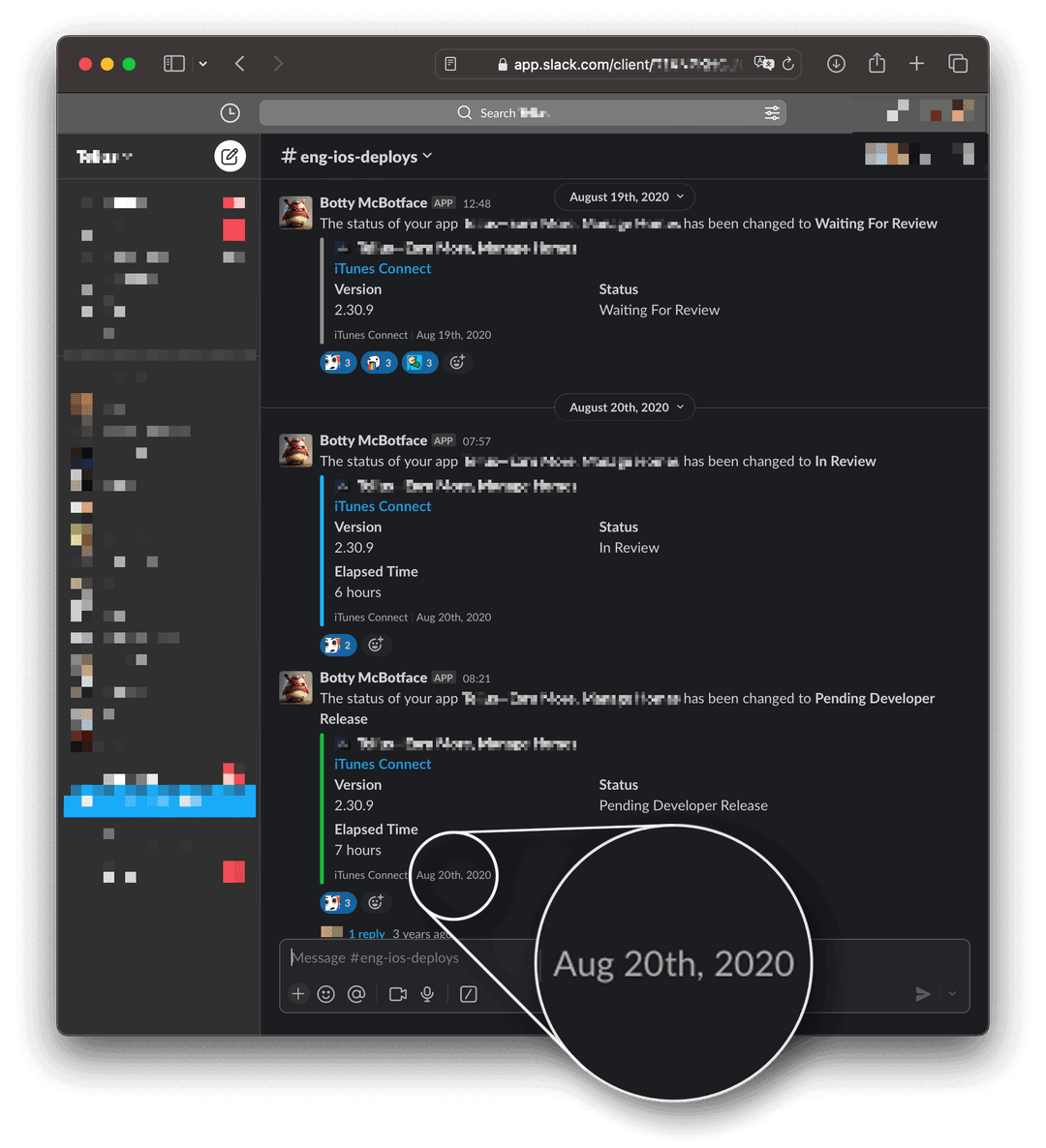 Screenshot of the home tab of the app
