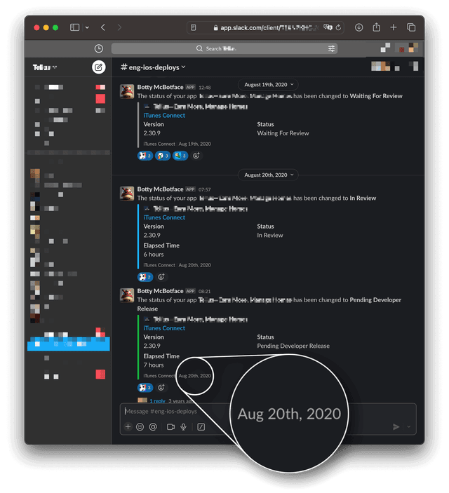 Screenshot of the home tab of the app